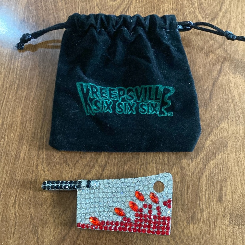 KREEPSVILLE 666 broach, sparkly cleaver